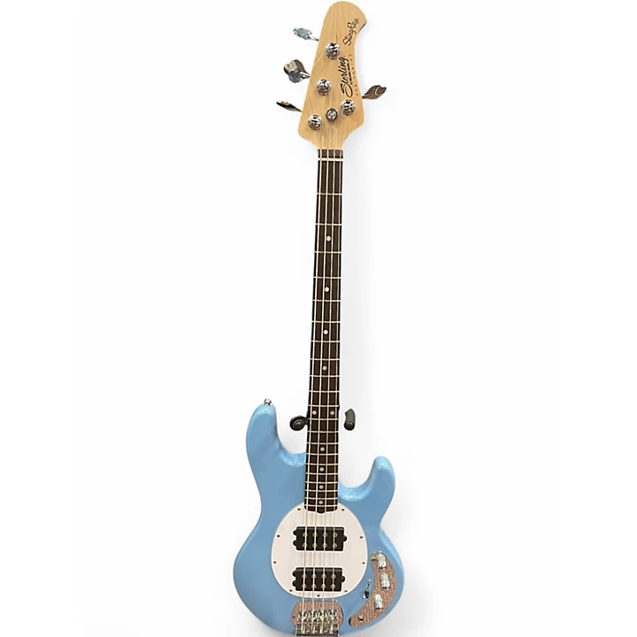 Used Sterling by Music Man RAY4 HH Blue Electric Bass Guitar
