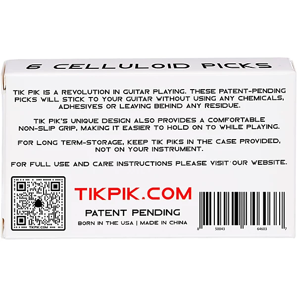 Celluloid Variety Guitar Picks with Case 6 Pack