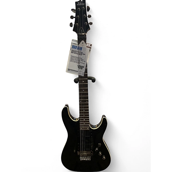 Used Schecter Guitar Research C1 FR Black Solid Body Electric Guitar