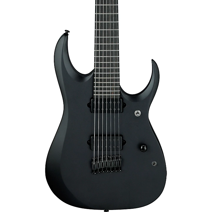 Ibanez RGD Iron Label 7 String Electric Guitar Black Flat