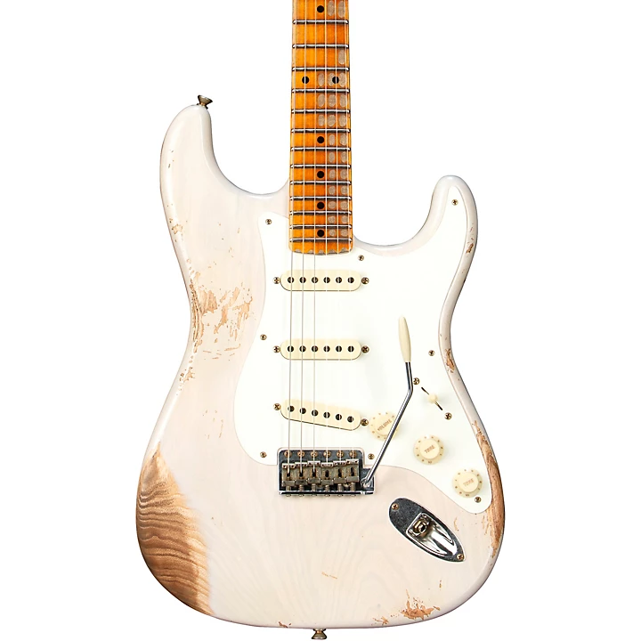 Fender Custom Shop 1957 Stratocaster Heavy Relic Electric Guitar Aged White Blonde