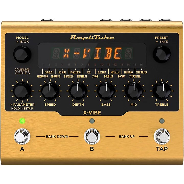 IK Multimedia AmpliTube X VIBE Modulation Effects Pedal Gold