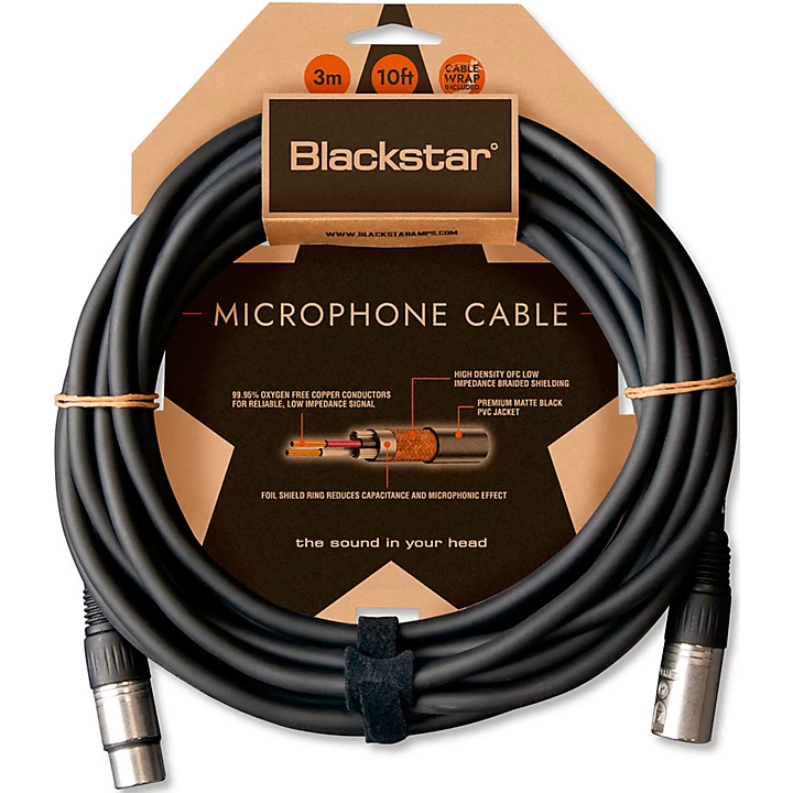 XLR Microphone Cable 10 ft Black