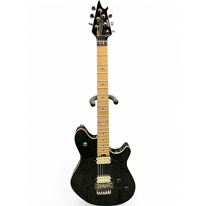 Used EVH Wolfgang Standard QM Trans Black Solid Body Electric Guitar