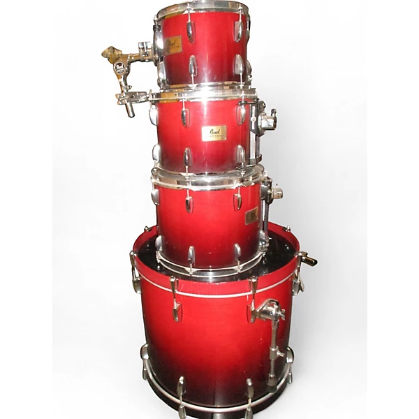 Pearl Used Pearl 4 Piece Session Custom Wine Red Fade Drum Kit.gc