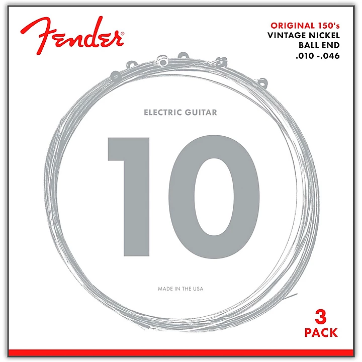 150R Nickel End Guitar Strings Gauges 10 46 3 Pack