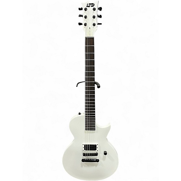 Used ESP LTD EC Arctic Metal White Solid Body Electric Guitar