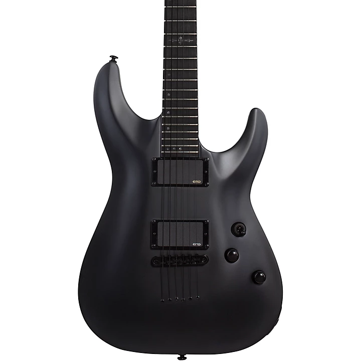 C 1 Platinum Blackout Electric Guitar Satin Black