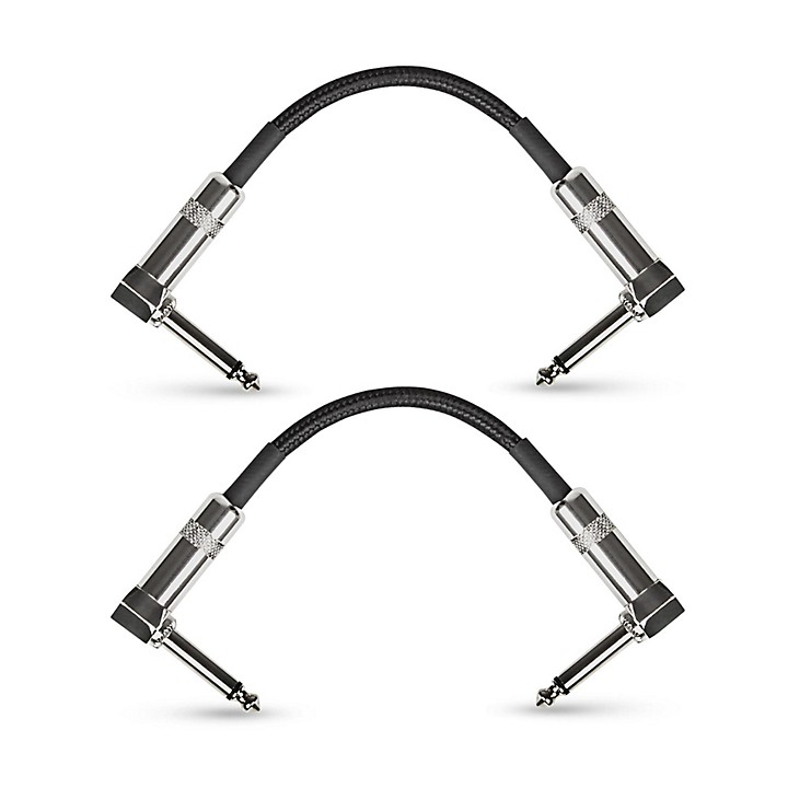 Standard Instrument Patch Cable 6 in Black 2 Pack