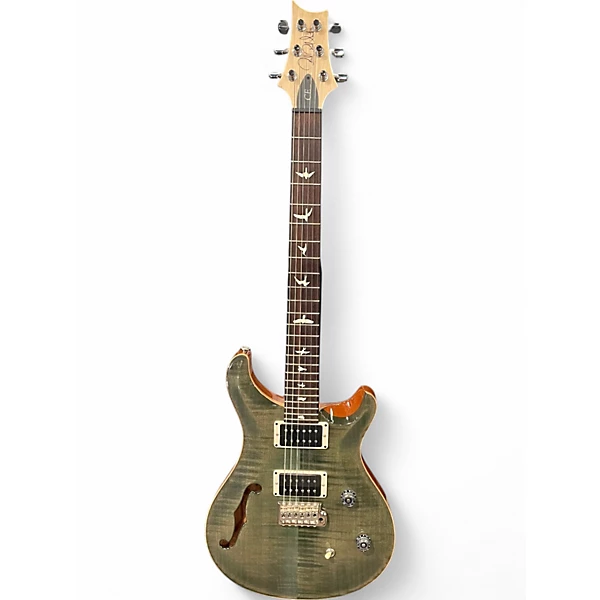 PRS Used PRS CE24 Semi Hollow Trampas Green Hollow Body Electric Guitar.gc