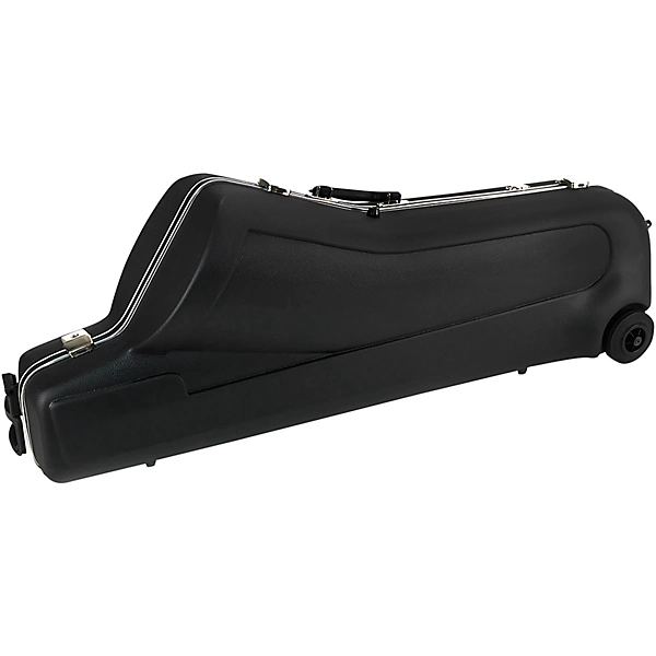 Baritone Saxophone Shaped Case with wheels Thermoshock Black Blue