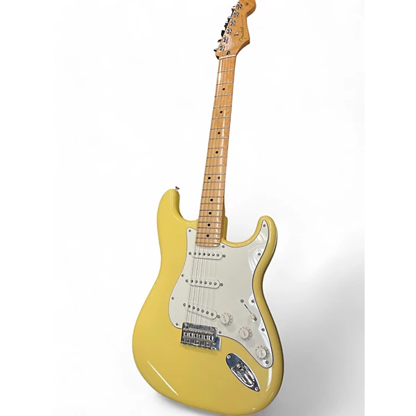Used Fender Player Stratocaster Yellow Solid Body Electric Guitar