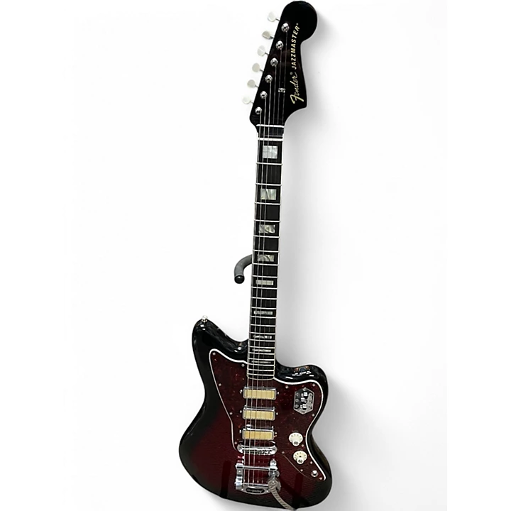 Used Fender Jazzmaster Gold Foil Candy Apple Red Solid Body Electric Guitar