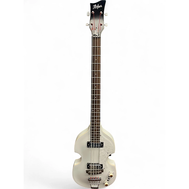 Hofner Used Hofner HIBBSBO1 Violin White Electric Bass Guitar.gc