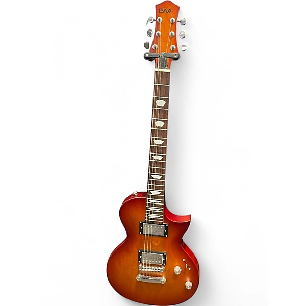 Used Eart EGLP 610 2 Tone Sunburst Solid Body Electric Guitar