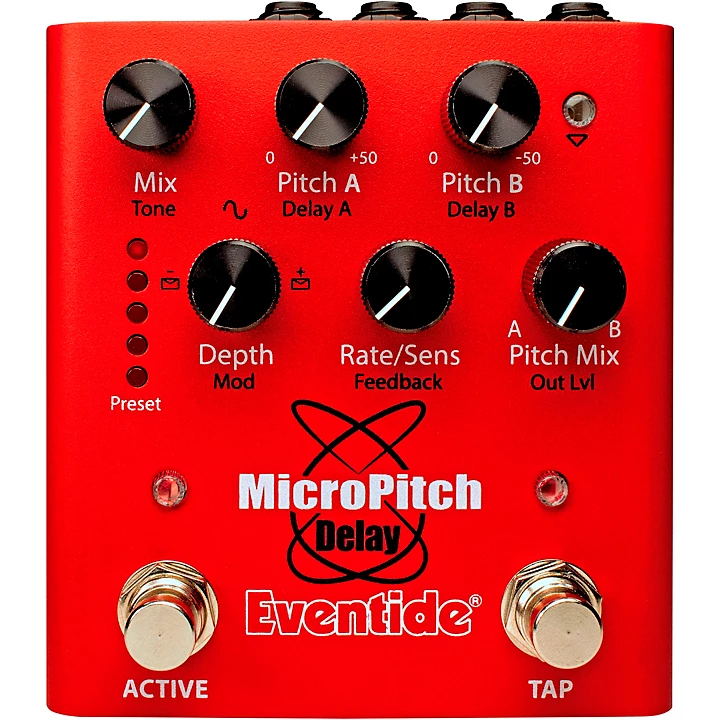 MicroPitch Delay Effects Pedal Red