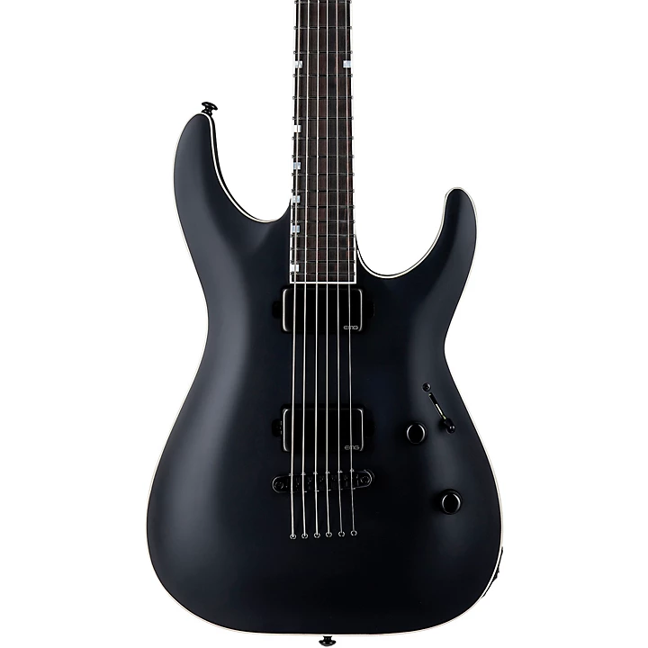 ESP LTD MH 1000 Baritone Electric Guitar Black Satin