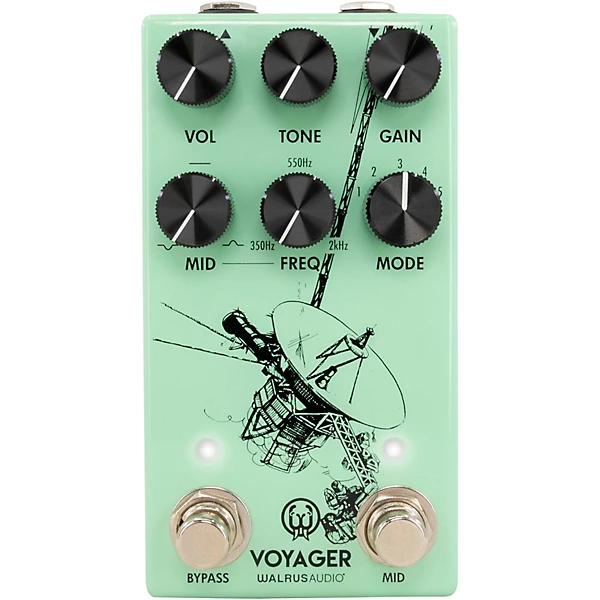 Voyager Pre Amp Overdrive MKII Effects Pedal Seafoam