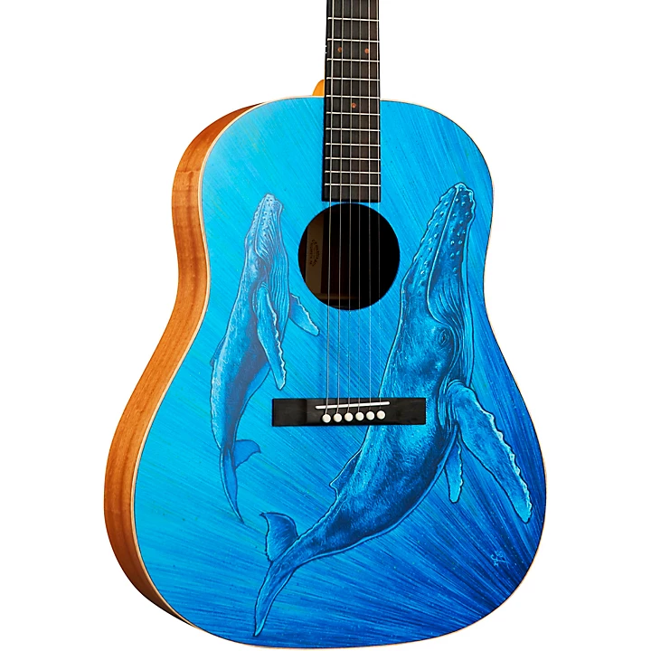 DSS Biosphere II Dreadnought Acoustic Guitar Whale