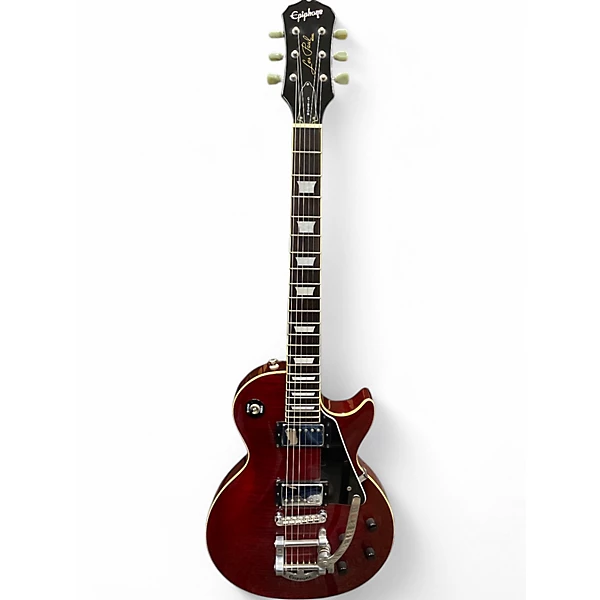 Used 2000 Epiphone Les Paul Standard Red Solid Body Electric Guitar