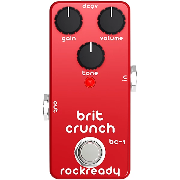 Brit Crunch Mini Guitar Effect Pedal Brick Red