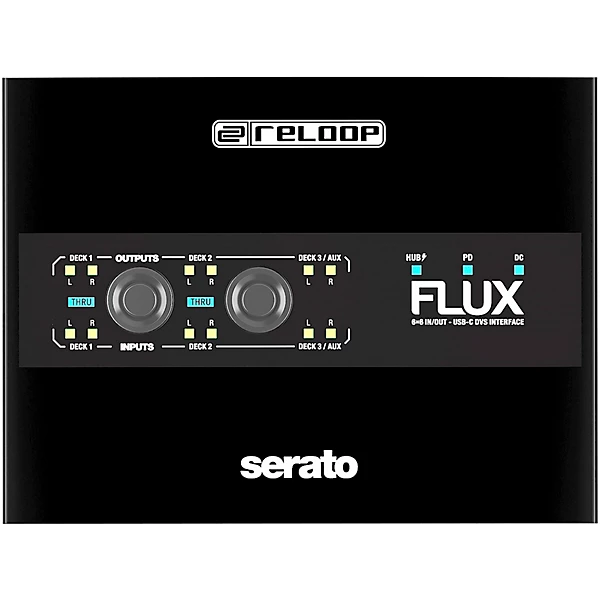 Flux 6x6 In Out USB C DVS Interface for Serato DJ Pro Black