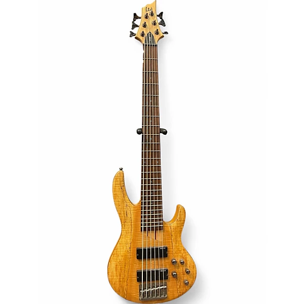 Used ESP LTD B206SM 6 String Spalted Maple Electric Bass Guitar