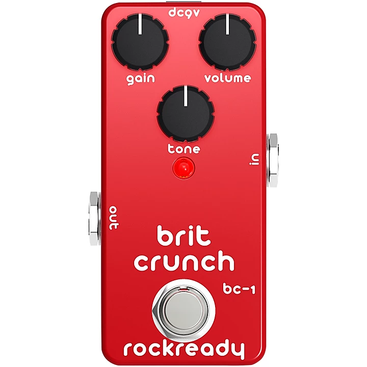 Brit Crunch Mini Guitar Effect Pedal Brick Red