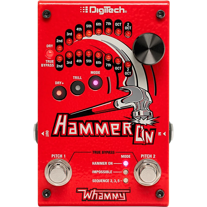 DigiTech HammerOn Pitch Octave Effects Pedal Red