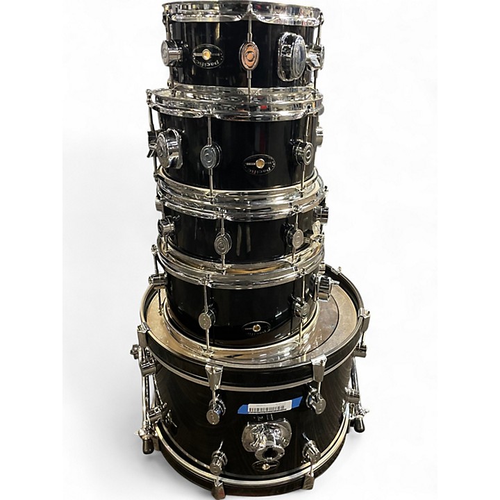 PDP by DW Used PDP by DW 5 Piece Shallow Drums Black Drum Kit.gc