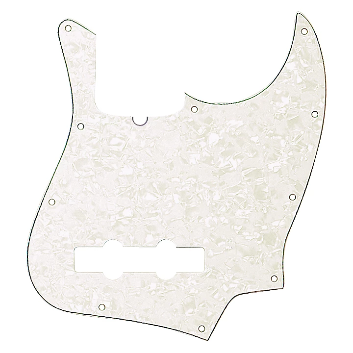Standard Jazz Bass Pickguard 10 Hole White Pearl