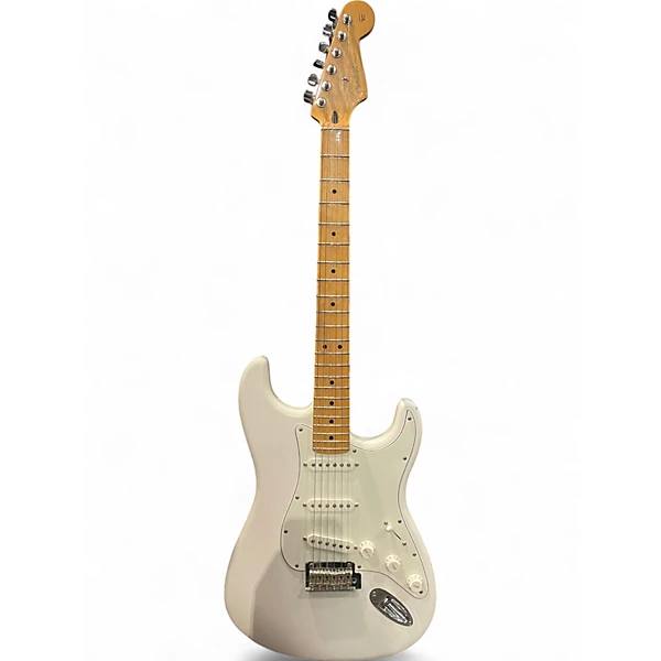 Used 2018 Fender Player Stratocaster White Solid Body Electric Guitar