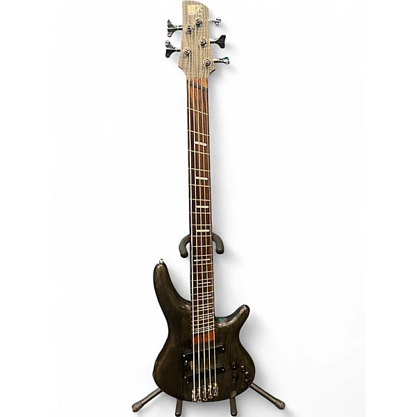 Ibanez Used Ibanez SRFF805 Trans Black Electric Bass Guitar.gc