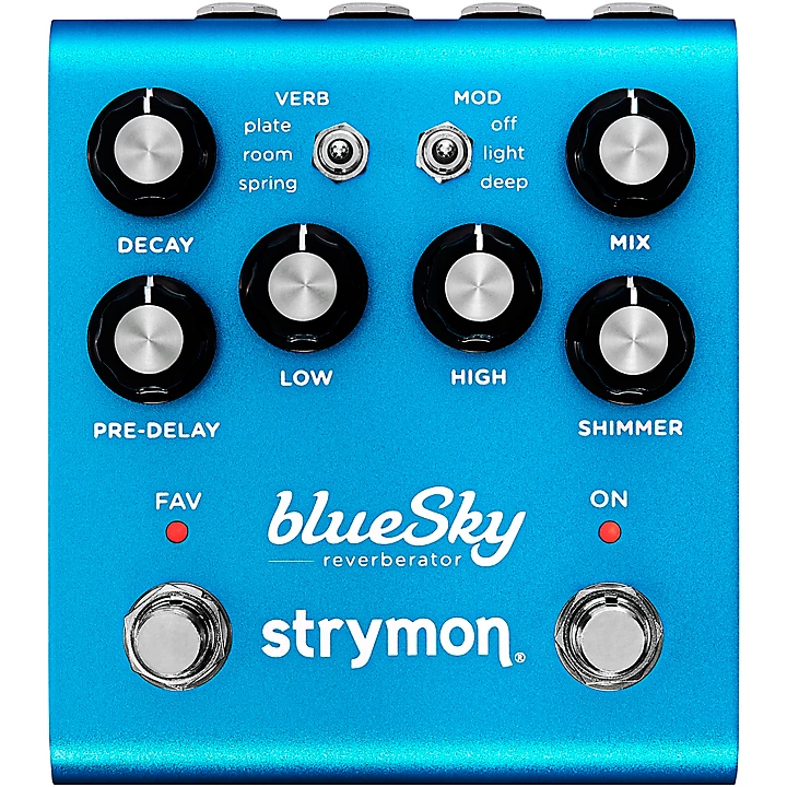 blueSky V2 Reverb Effects Pedal Blue