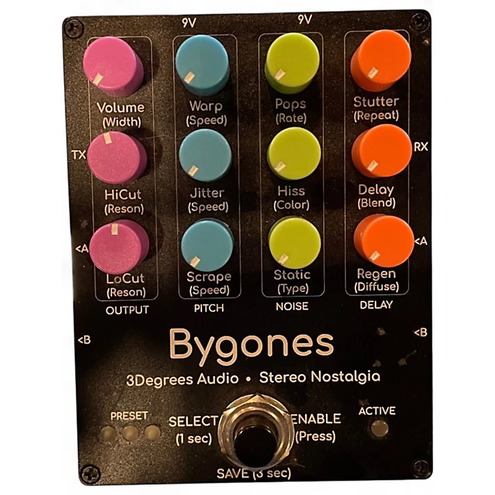 Used 3degrees Audio Bygones Stereo Nostalgia Effect Pedal