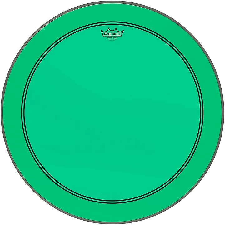 Powerstroke P3 Colortone Green Bass Drum Head 24 in