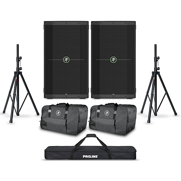 Thump210 10 Powered Speaker Pair With Bags and Stands