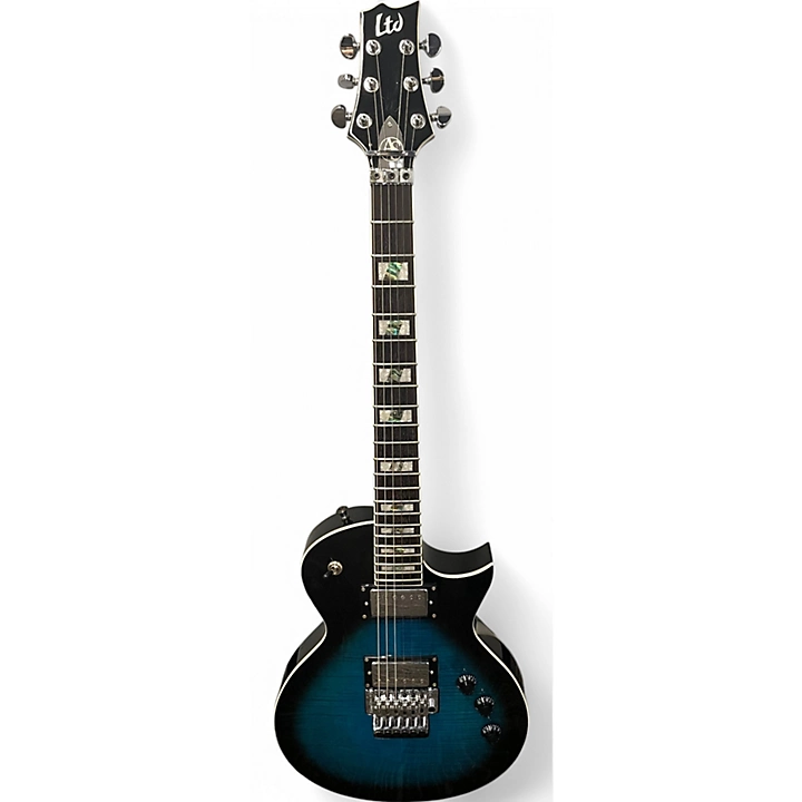 Used ESP LTD AS1 Alex Skolnick Trans Blue Solid Body Electric Guitar
