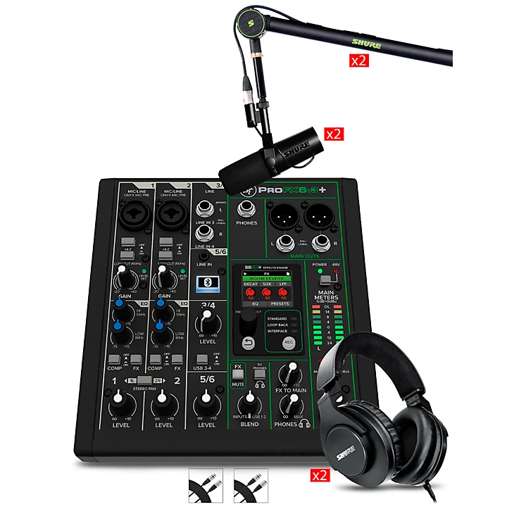 ProFX6v3 Content Creator Bundle With SM7dB Microphones and SRH440A Headphones