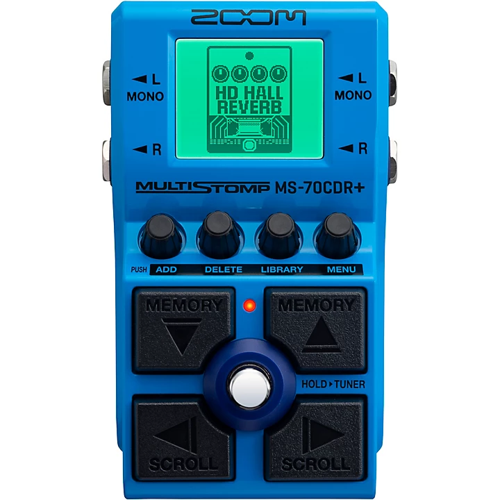 Zoom MS 70CDR+ MultiStomp Chorus/Delay/Reverb Effects Pedal Blue