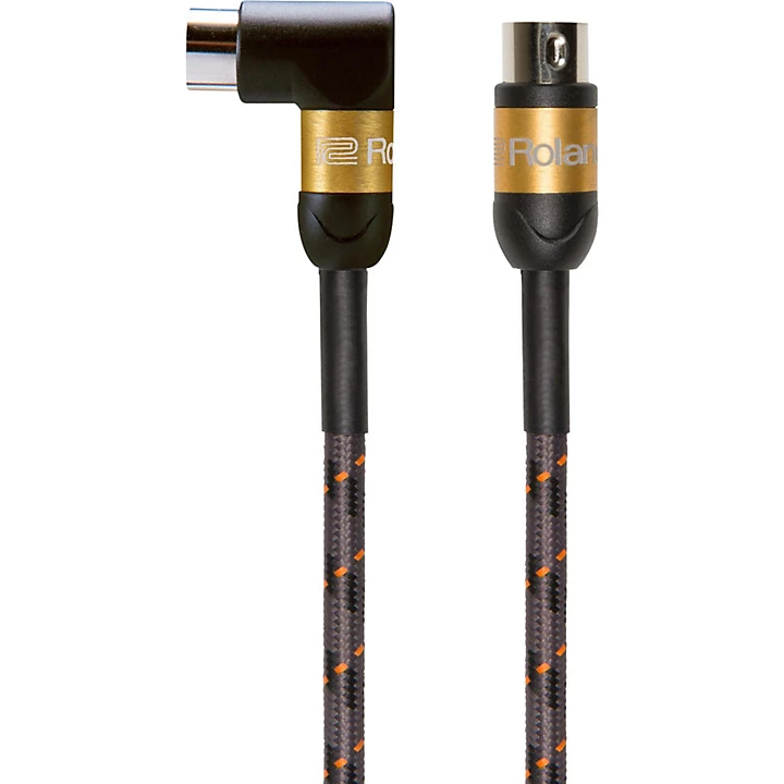 Gold Series MIDI Cable Angle to Straight 5 ft