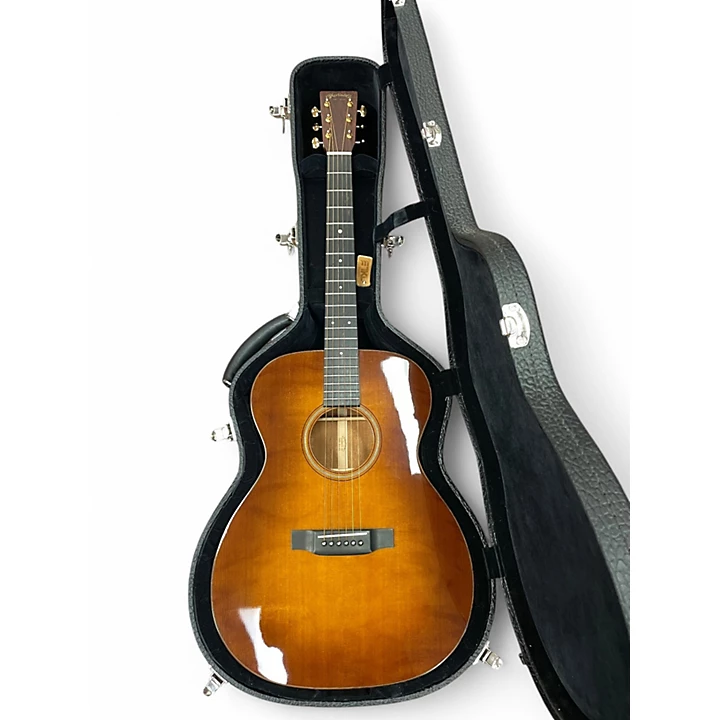 Used Martin Custom Shop OM 14F Mahogany Burst Acoustic Guitar