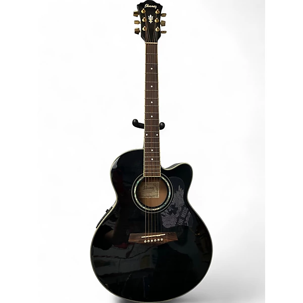 Ibanez Used Ibanez AEL20E Black Acoustic Electric Guitar.gc