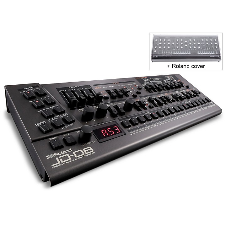 JD 08 JD 800 Boutique Synthesizer with Decksaver Cover