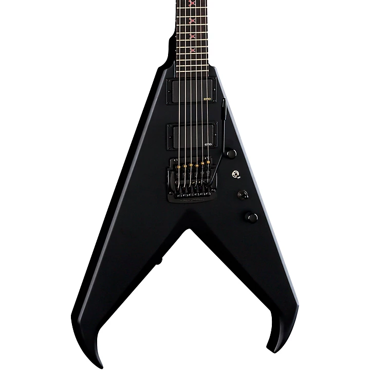 Kerry King V Black Satin Electric Guitar with Case Black Satin