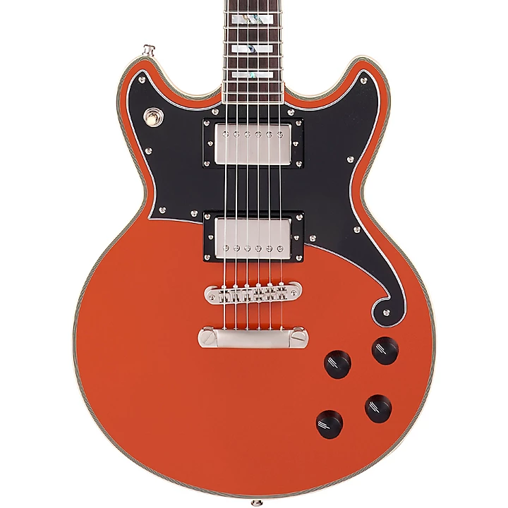 D'Angelico Deluxe Brighton Limited Edition Solid Body Electric Guitar Rust