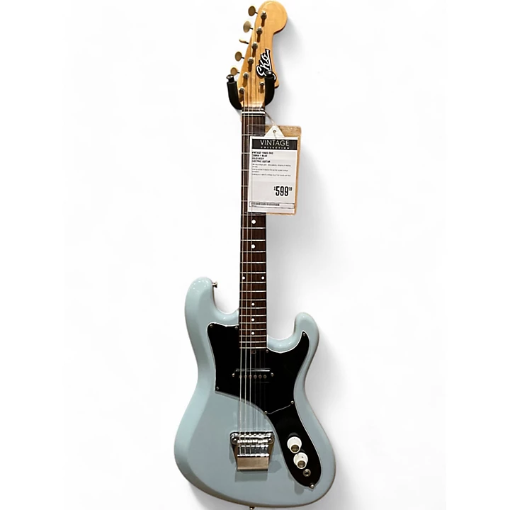 Vintage 1960s EKO COBRA 1 Blue Solid Body Electric Guitar