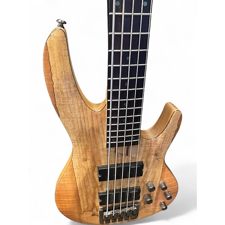 Used ESP LTD B205SM 5 String Natural Electric Bass Guitar