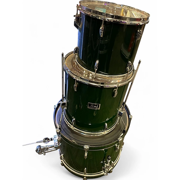 Pearl Used Pearl 3 Piece Forum Green Drum Kit.gc