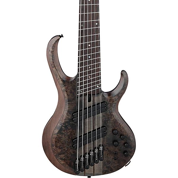 Ibanez BTB806MS 6 String Multi Scale Electric Bass Transparent Gray Flat